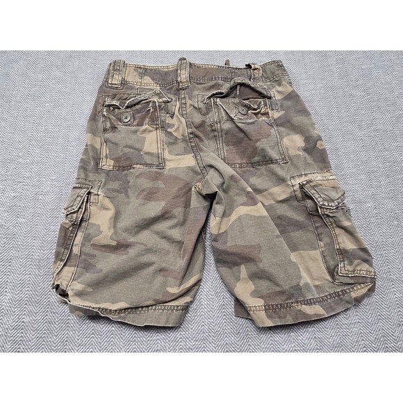 Mossimo Supply Co Men Camo Cargo Shorts Size 30 Green Ripstop Drawstring Utility - Picture 8 of 8